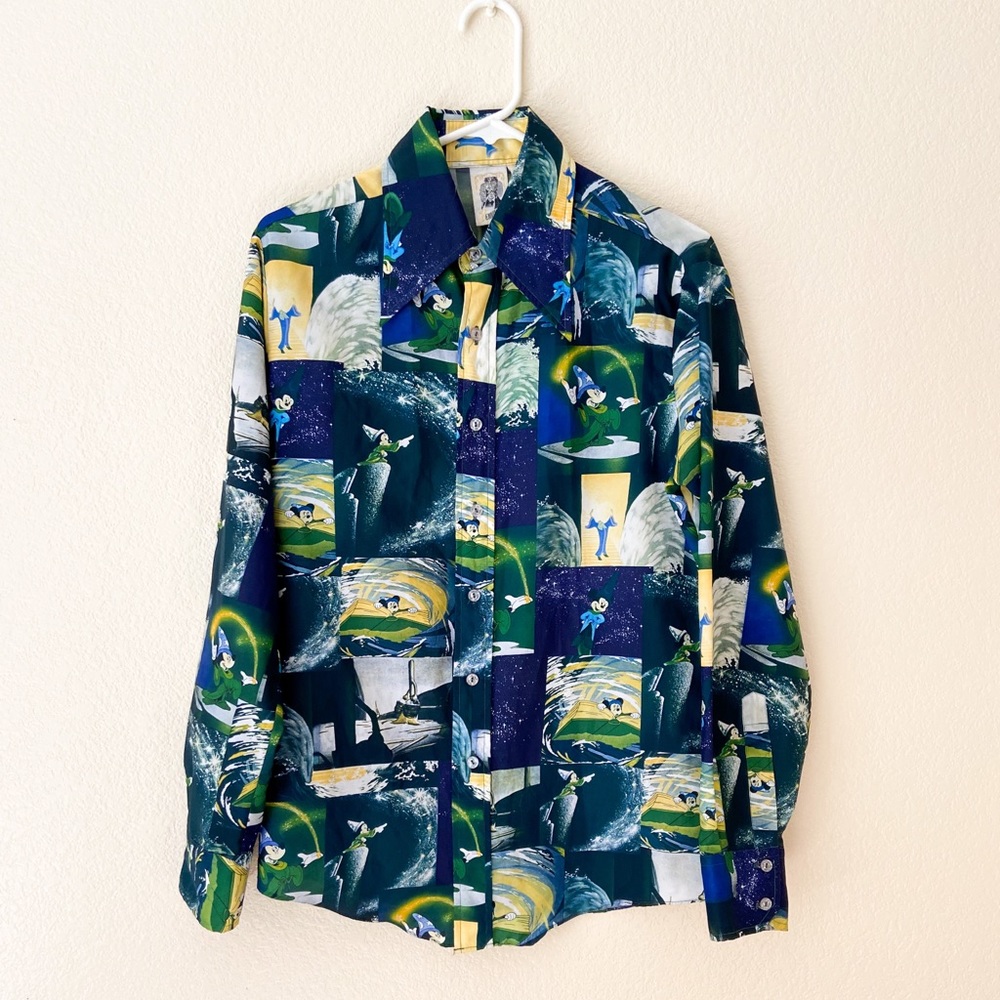 Sorcerers apprentice sorcerer Mickey vintage Kennington button down shirt